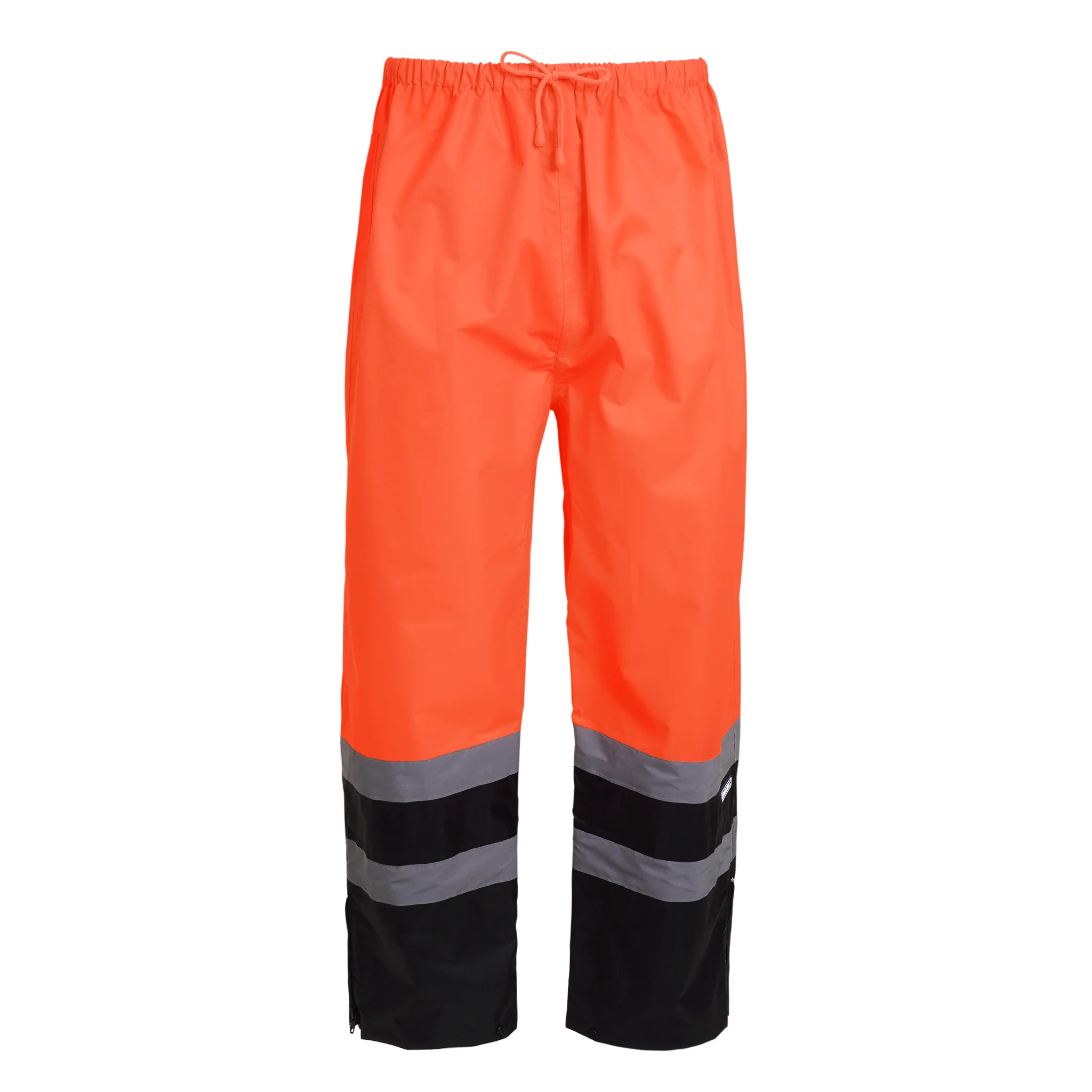 Hi-Vis Yellow/Black Rain Pants with Reflective Strips - Image 12